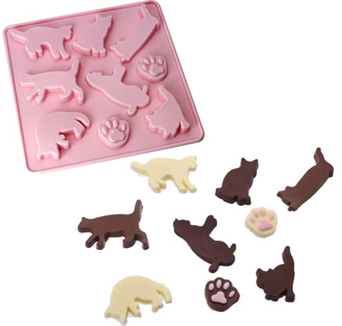 ネコ型のチョコモールド