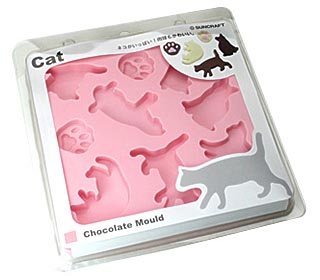 ネコ型のチョコモールド