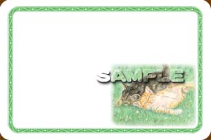 猫のメッセージカード【ぐっすり】