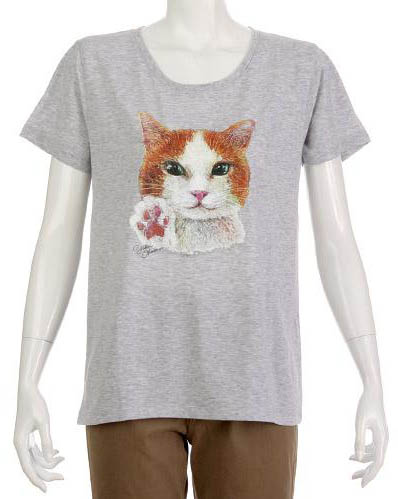 猫柄Tシャツ