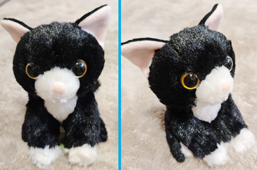 ちび猫のぬいぐるみ正面