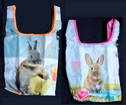 うさぎ柄のエコバッグ