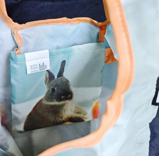 うさぎ柄のエコバッグ